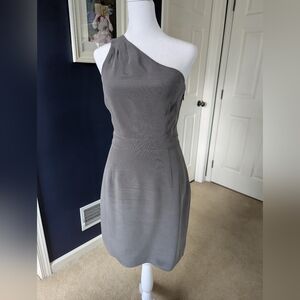 J Crew Gray One-Shoulder Dress Size 2